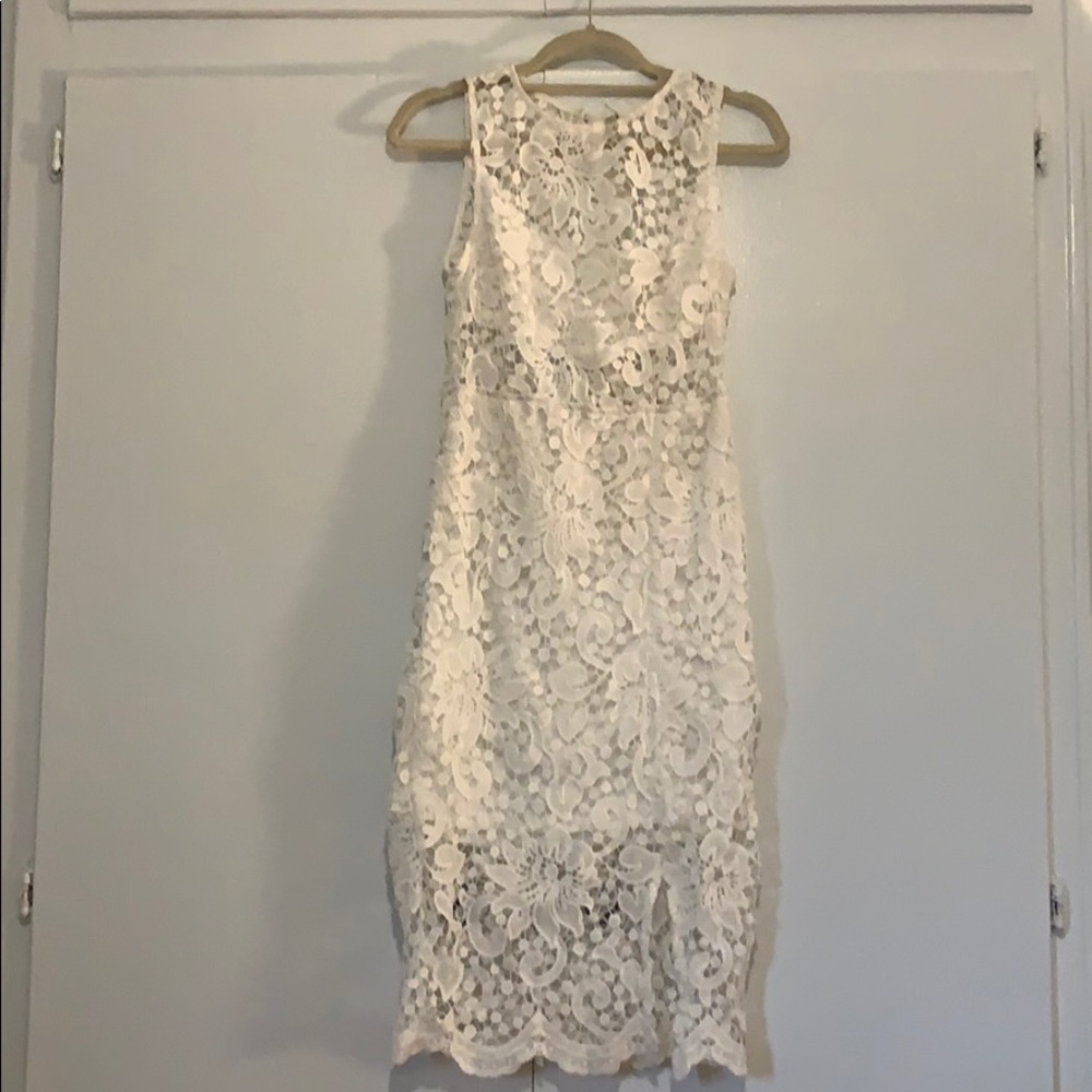 White lace dress
